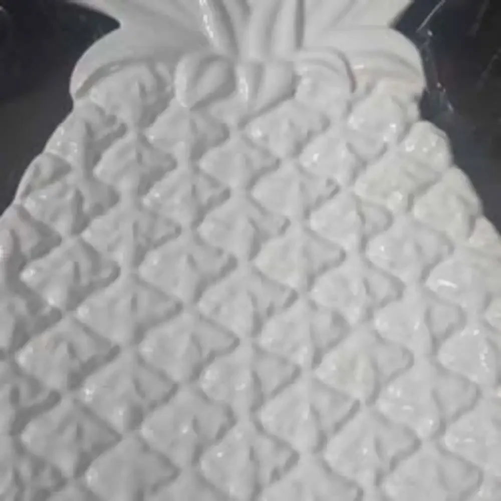 MSC White Pineapple Platter With Spreader Ceramic - New